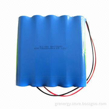 12V NiMH Battery Pack in D Size, with 9,000mAh Capacity, Suitable for Medical Products
